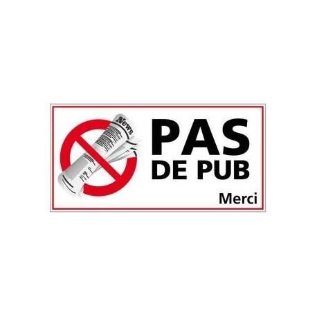 Autocollant sticker Stop Pub boite lettres logo 61 stop journaux et publicité