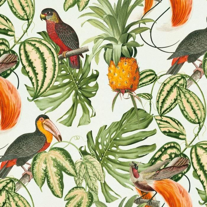 Télécharger gratuitement Images Erismann Papier Peint Paradise Motif D Oiseau Tropical Vert Et dernière salutations
