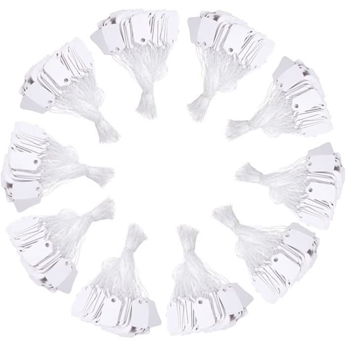 Petites Étiquettes De Prix Blanche | 500PCS | 35mm*22mm | Étiquettes Marquage Bijoux Avec Ficelle Etiquette Prix Pour Vetements 95932417