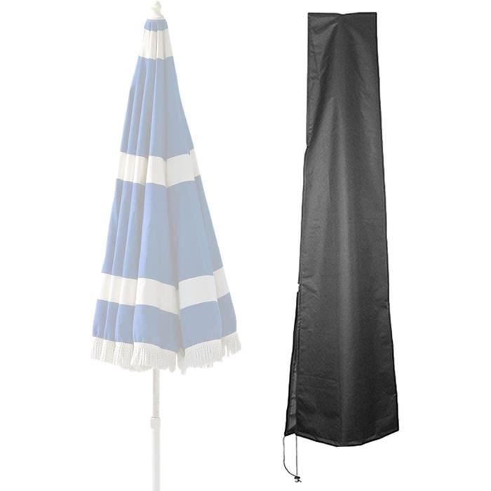 Rangement Parasol Extérieur Housse De Parasol ERL étanche 200x30x50cm - Tissu Oxford PU, Fermeture éclair, Protège Contre UV Et Intempéries
