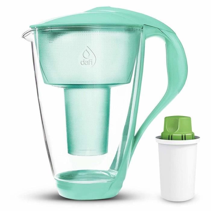 Sodapop Selina Carafe Filtrante 3L Avec 1 Cartouche - Eau Pure Et Fraîche Compatible Brita® - Blanche, Passe Au Lave-Vaisselle