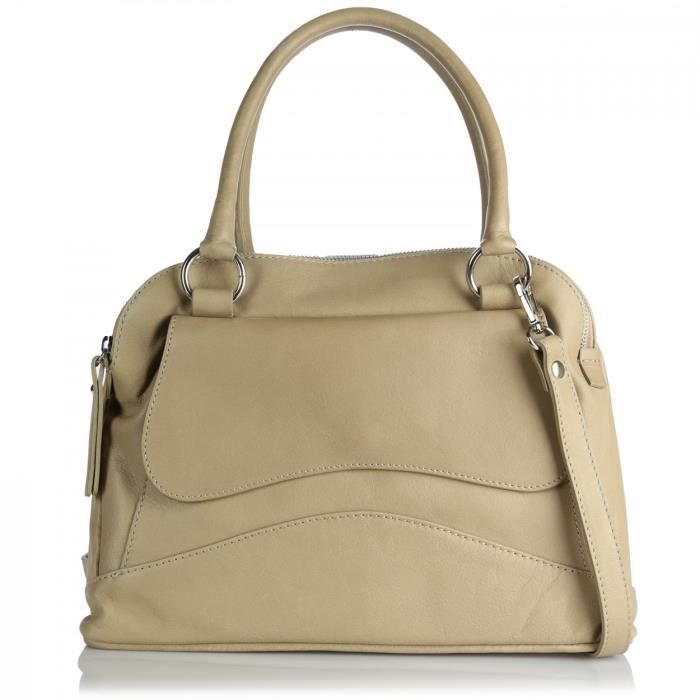 Gusti Therese Sac à Main En Cuir Noir Vintage, Marron