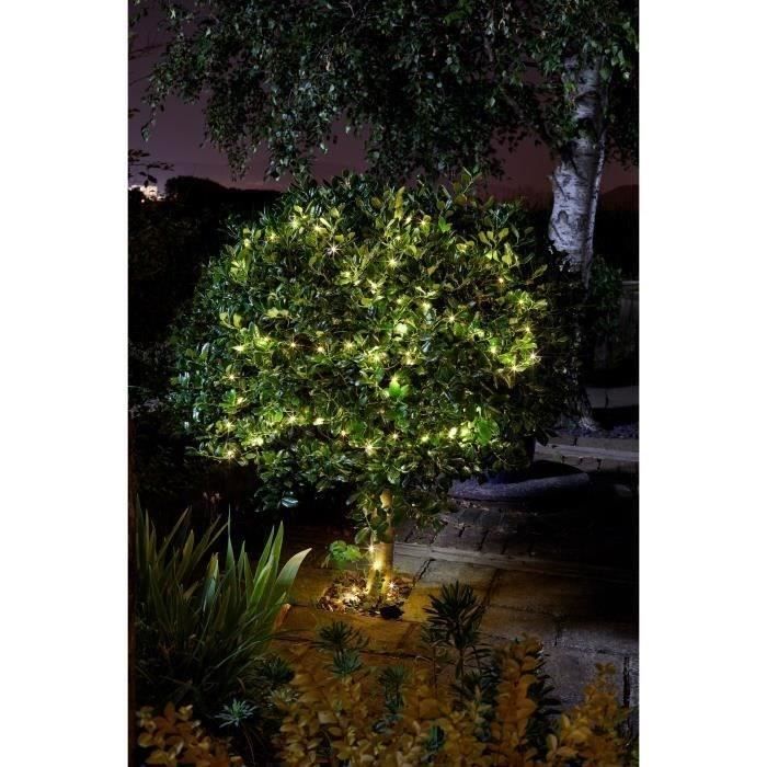 Guirlande solaire extérieure LUCIOLE 200 leds chaud SMART GARDEN 21.9m