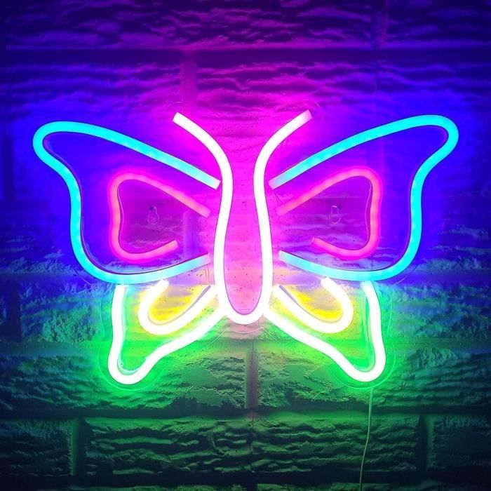 Néon LED mural - Papillon
