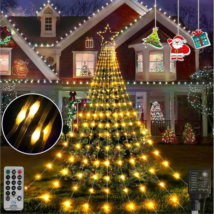 Guirlande Lumineuse Pour Sapin De Noel Avec Etoile, 352 Leds Guirlandes