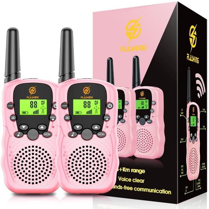 Talkies-Walkies Montre Enfant Rechargeables USB – Longue Portée, Lampe, Boussole, Heure/Date, Idéal Camping Et Aventures