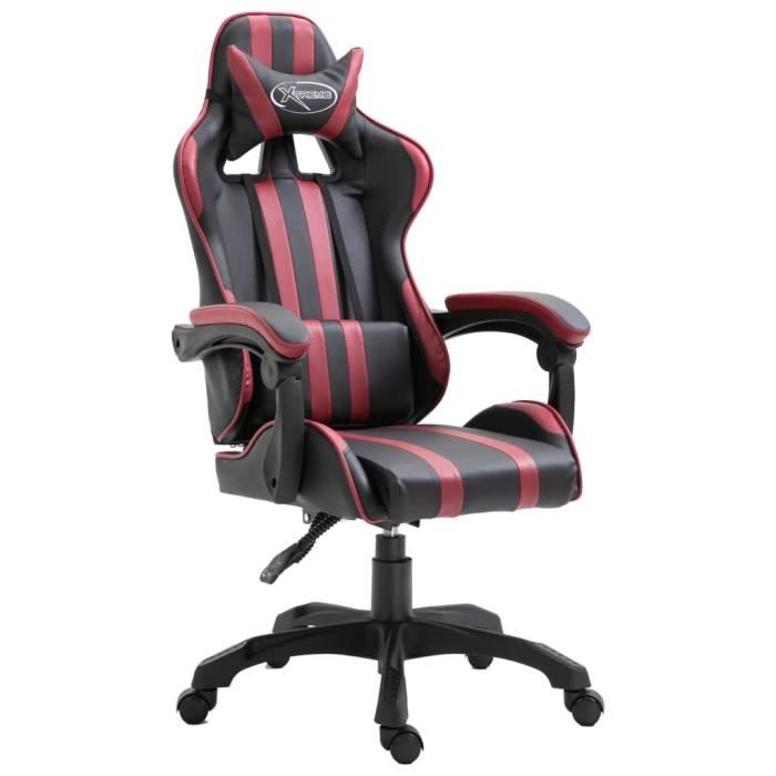 Haute Qualite Chaise De Bureau Chaise De Jeu Fauteuil Gamer Confortable Siege Gaming Rouge Bordeaux Similicuir 35125 Achat Vente Chaise De Bureau Prolongation Soldes Cdiscount
