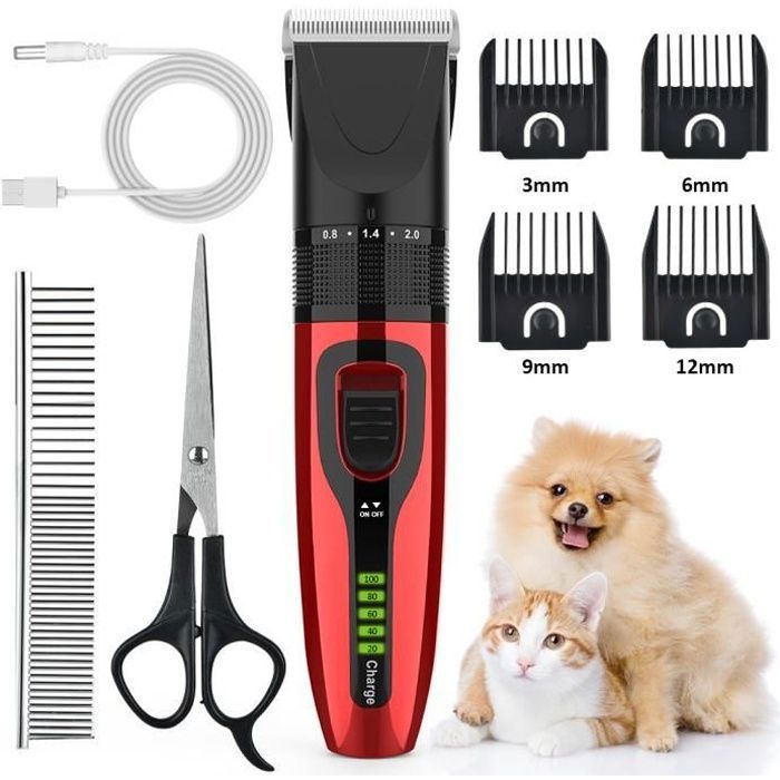 Mrdoggy Tondeuse Chien Charge Rapide Sans fil, Toilettage Professionnel Animal Silencieux Rechargeable Affichage LCD