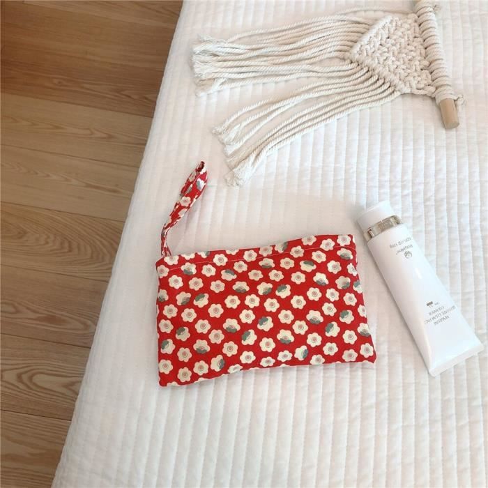 Trousse à stylo,Sac à cosmétiques à fleurs pour femmes, coréen,trousse