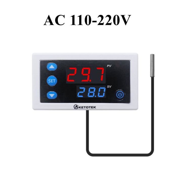 Thermomètre,KT3003 Thermostat numérique 12V 24V 110V 220V, régulateur