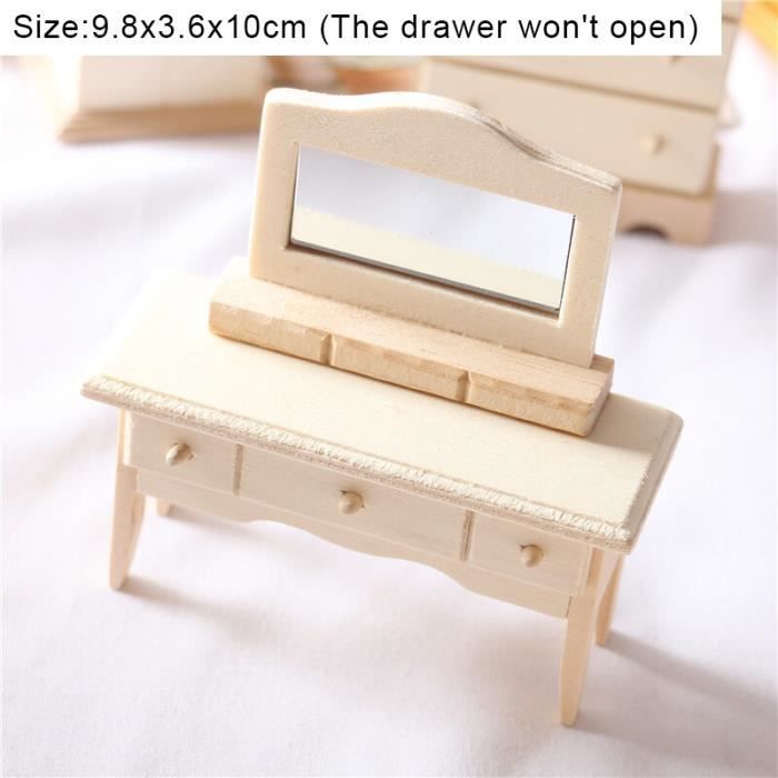 LAT 1:12 Mini maison de poupée bricolage jouet de porte en bois massif