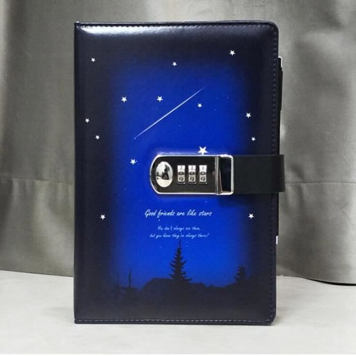 Carnet De Notes De Poche A7 Avec Serrure à Code - Vintage, 96 Pages, Pour écriture Privée (marron) - 7