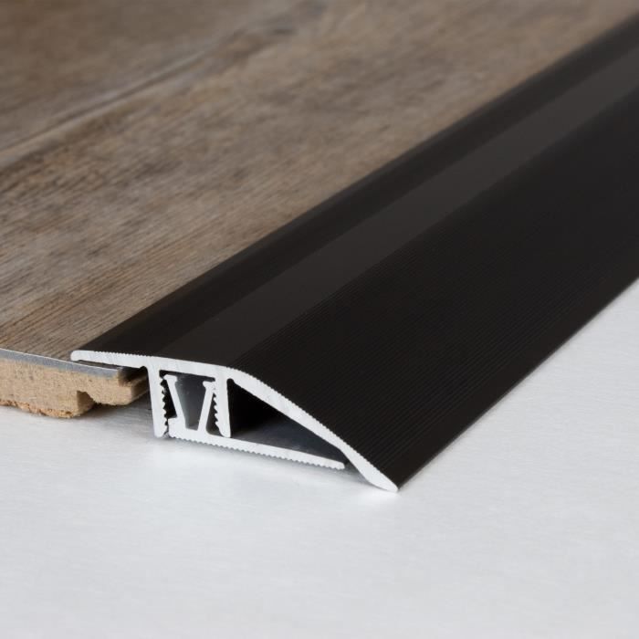 Profilé rattrapage à clipser | barre de seuil hauteur 7 - 10 mm | Alu anodisé | Couleur:bronze foncé | Longueur:1000mm | Large:41