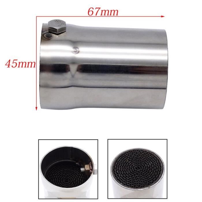 Acouto Silencieux Échappement Universel Moto 51mm - DB Killer Inox Amovible