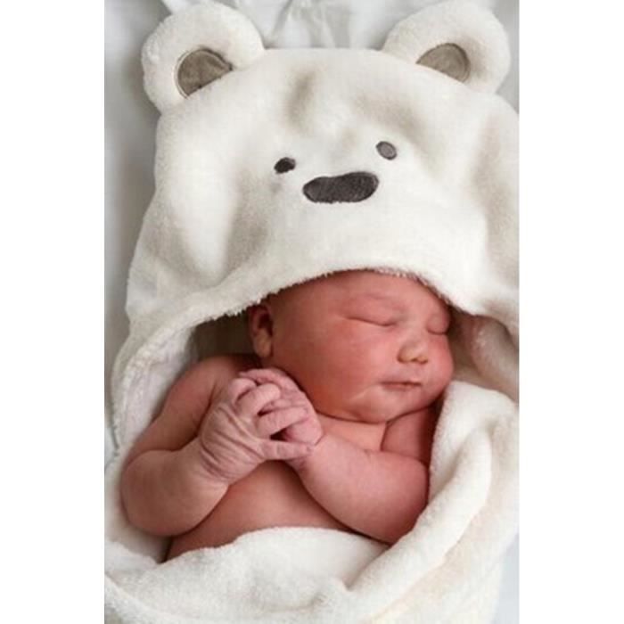 Fox,5-6 Ans B/éb/é Gar/çon//Fille Mignon Animal Doux Peignoir en Coton Capuche Serviettes de Bain pour B/éb/é