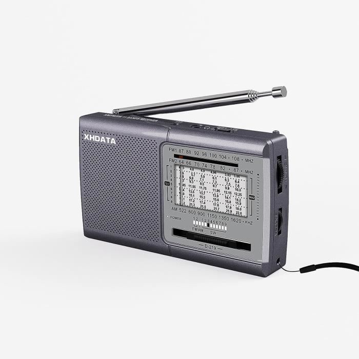 Radio Portable Petite Fm Am Sw Batterie Radio Pile Poste Radio Vintage Pour  Le Camping Extérieur Et La Randonnée Gris[x81]