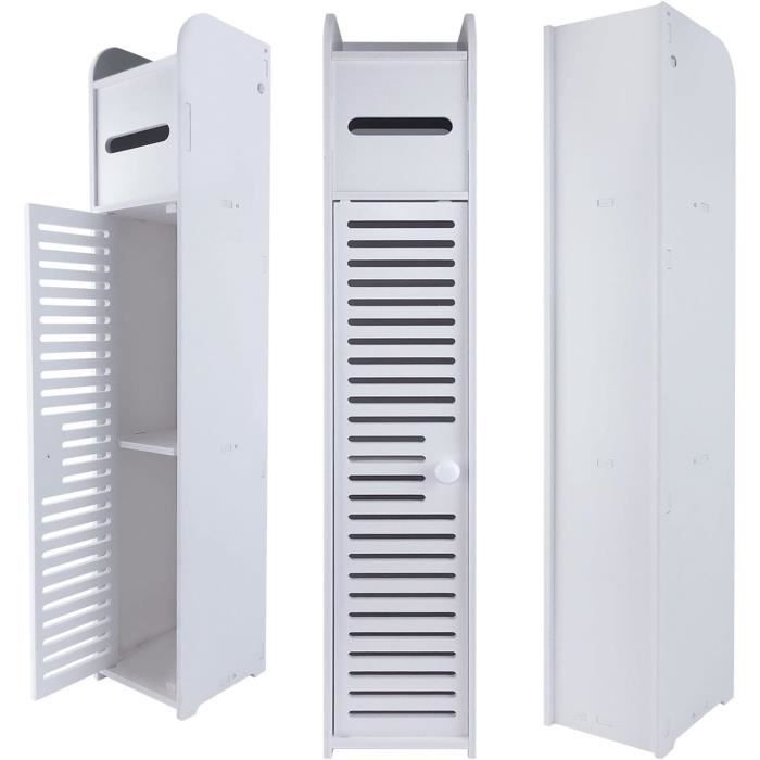 Meuble de Rangement pour Salle de Bain Haut Meuble de Salle de Bain à Poser au Sol Armoire de Salle de Bain étanche