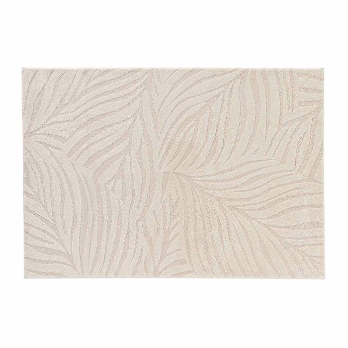 Tapis uni à relief Ankara 120x170 - Beige - Douceur Dintérieur