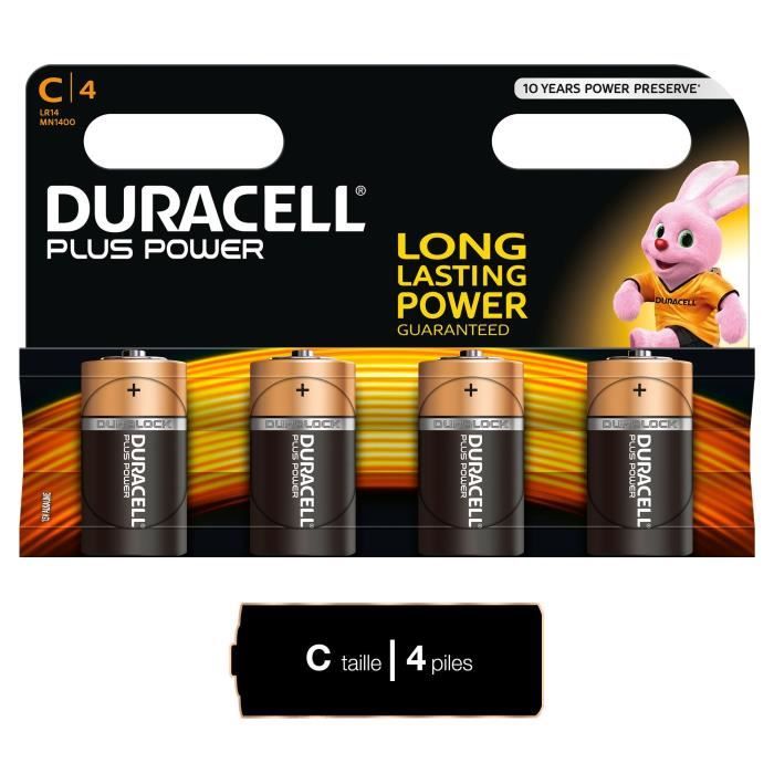 DURACELL Piles Plus Power C X4 - Cdiscount Jeux - Jouets