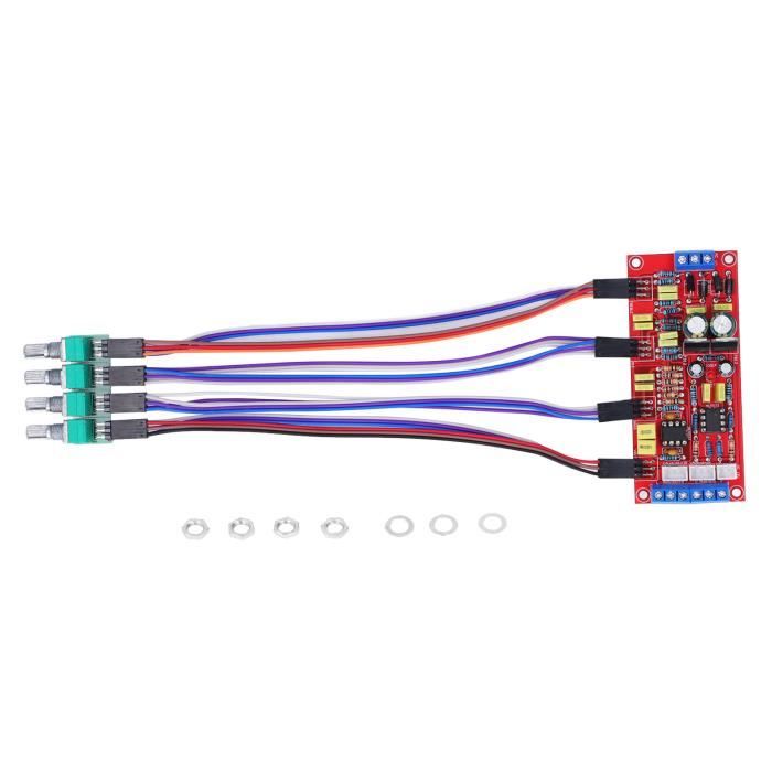 Module Préampli Basse NE5532 DIY - Contrôle Tonalité, Alimentation DC 12-24V, Pour Caisson De Basses