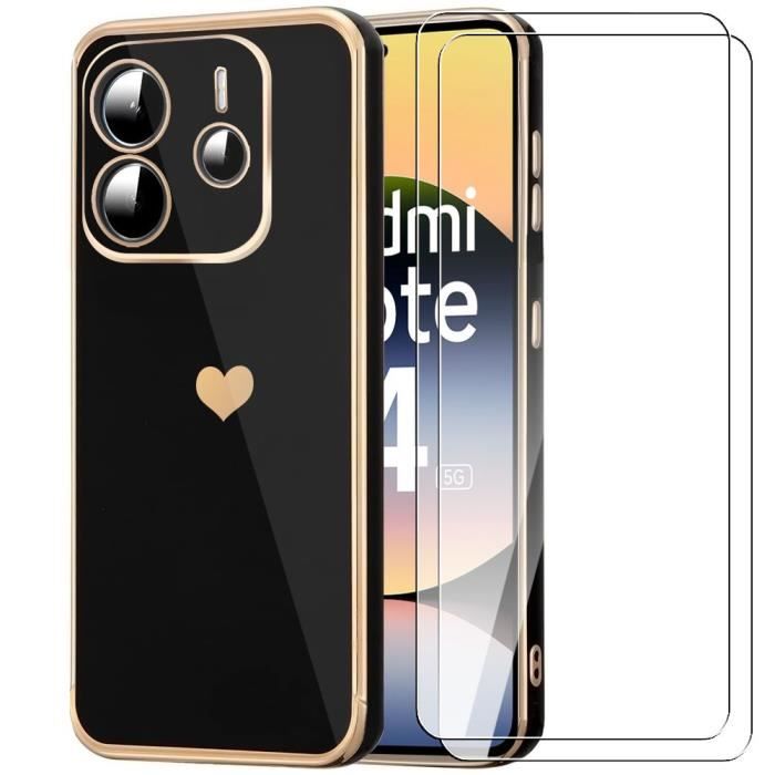 Demnkun Coque Pour Xiaomi Redmi Note 13 4G Étui Transparente, Mince Souple TPU Silicone HD Clair Case Cover Pour Xiaomi Redmi Note 13 4G, Anti-Rayures Anti-Jaunissement Clear Housse Avec Amour Coeur
