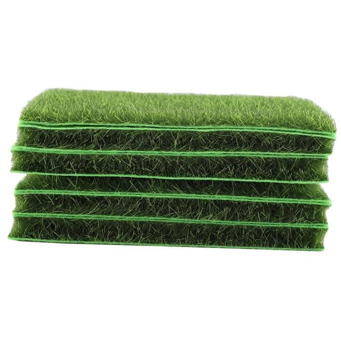 Lot De 12 Tapis De Gazon Artificiel 15x15 Cm - Mousse Décorative Pour Dioramas, Maquettes, Maison De Poupée