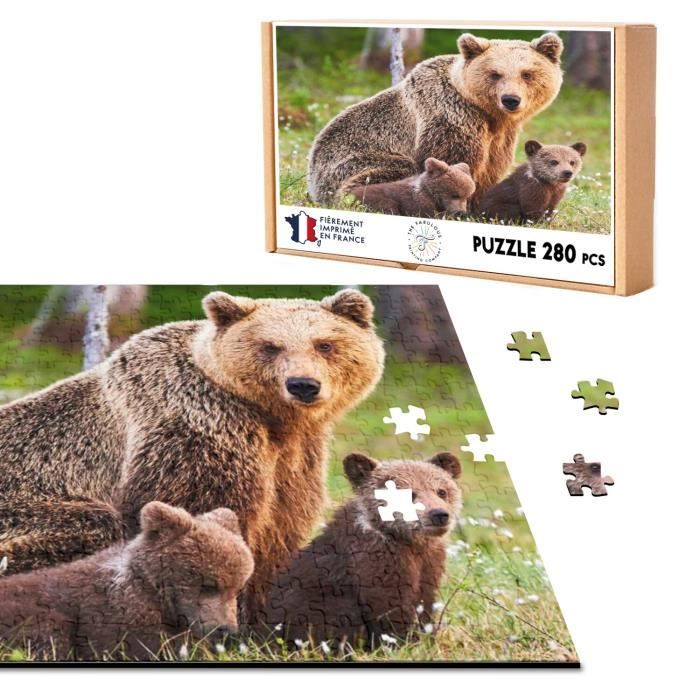 Puzzle Classique 280 pi?�ces Famille d'Ours Ourson Maman Ours Photo Animaux Sauvages - Cdiscount 