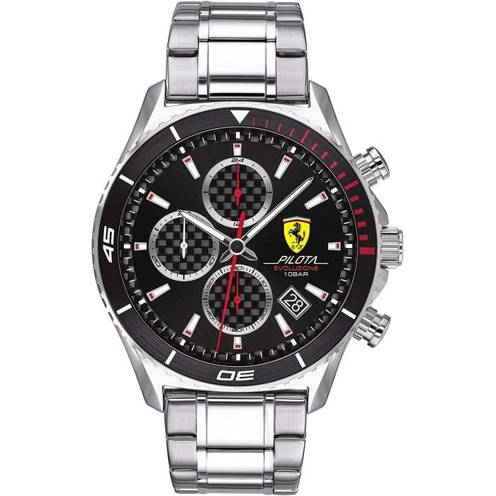 Ferrari - Montre Hommes - Quartz - Chronographe - Bracelet Acier inoxydable Argent - 0830772