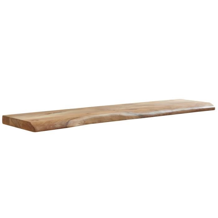 Étagère murale - FINEBUY - Bord darbre - Bois dacacia massif - 120 cm - Style campagnard Étagère murale - FINEBUY - Bord darbre - Bois dacacia massif - 120 cm - Style campagnard