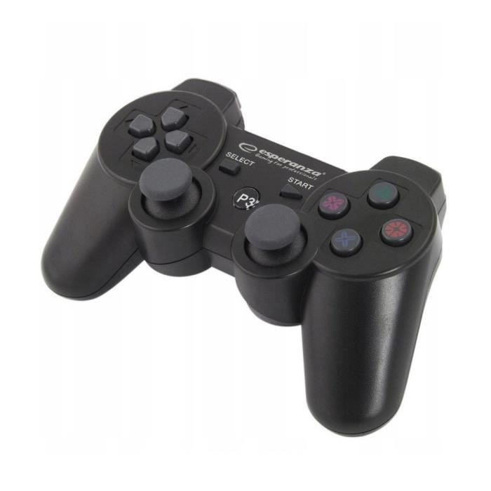 Manette de jeu Bluetooth - Esperanza - GX700 - Noir - Vibration - Compatible PS3