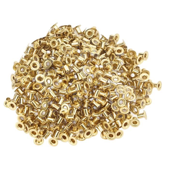 Mewflew Lot De 72 Fermoirs à Visser - Œillets, Rivets Creux Et Bouchons