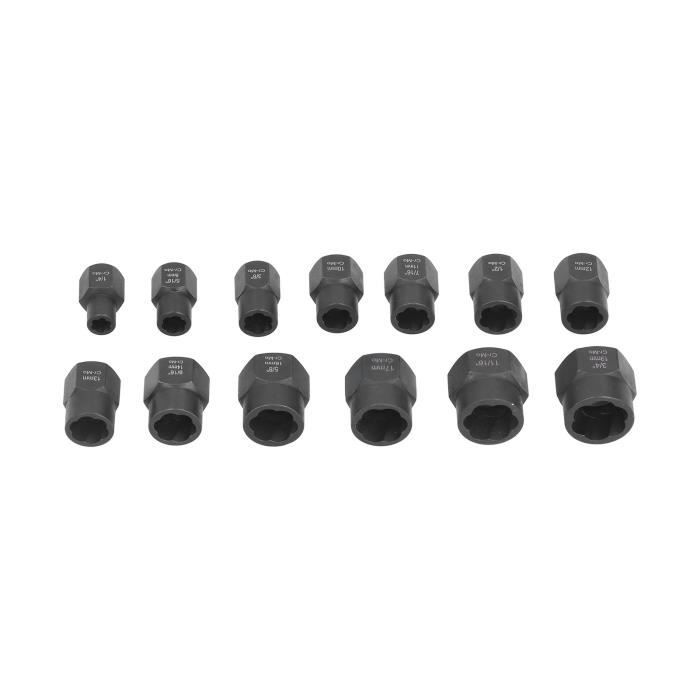 Jeu De 8 Douilles à Choc 1/2'' - Extracteur Multifonction Pour Travaux Mécaniques