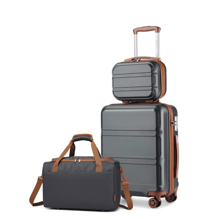 Kono Set de 4 Valises de Voyage Rigide Bagage Cabine 55cm avec