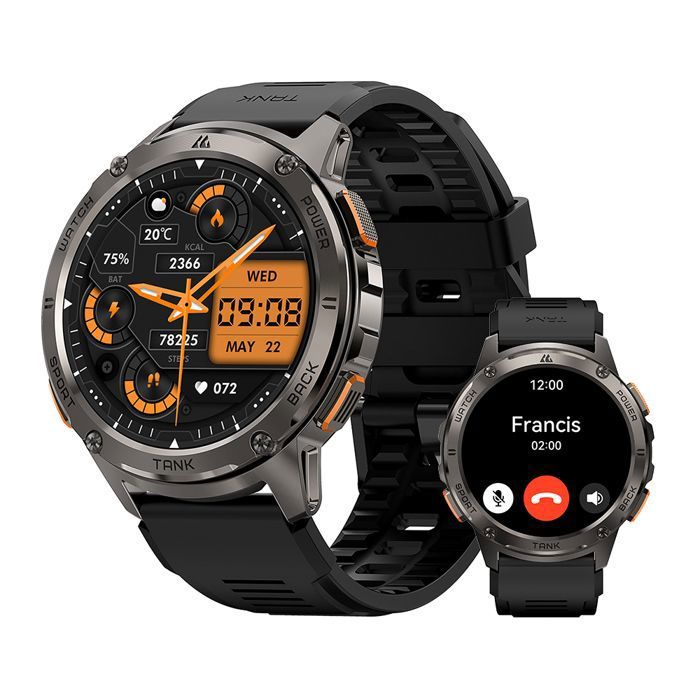 KOSPET Montre connecté Homme T3 Montres Connectée Sport 50m Etanche 45+ jours Répondreappeler SommeilTracker dActivit