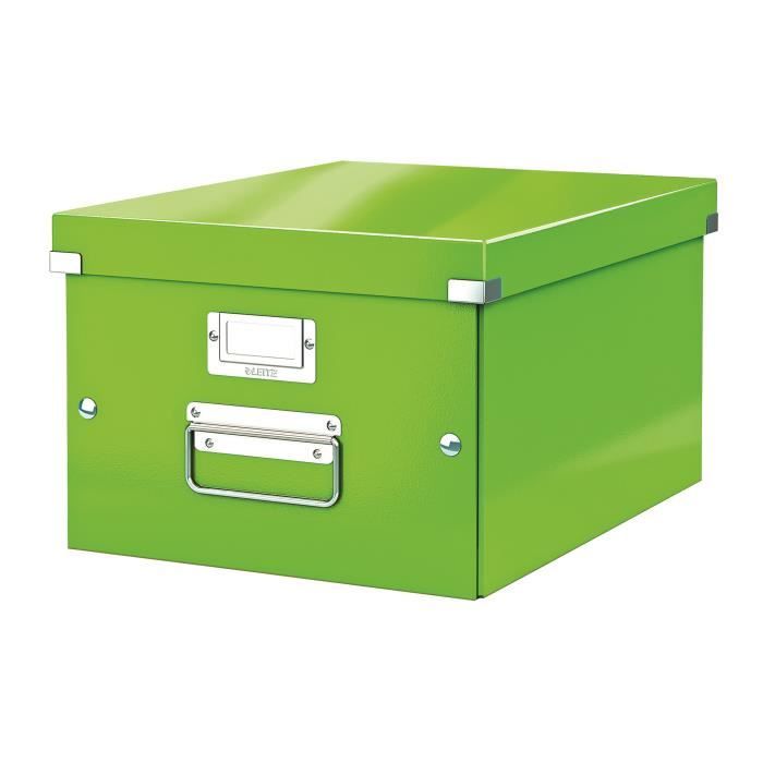 Boîte de rangement carton Leitz CLick&Store Wow H 16 X L 21,7 x P 28 cm vert