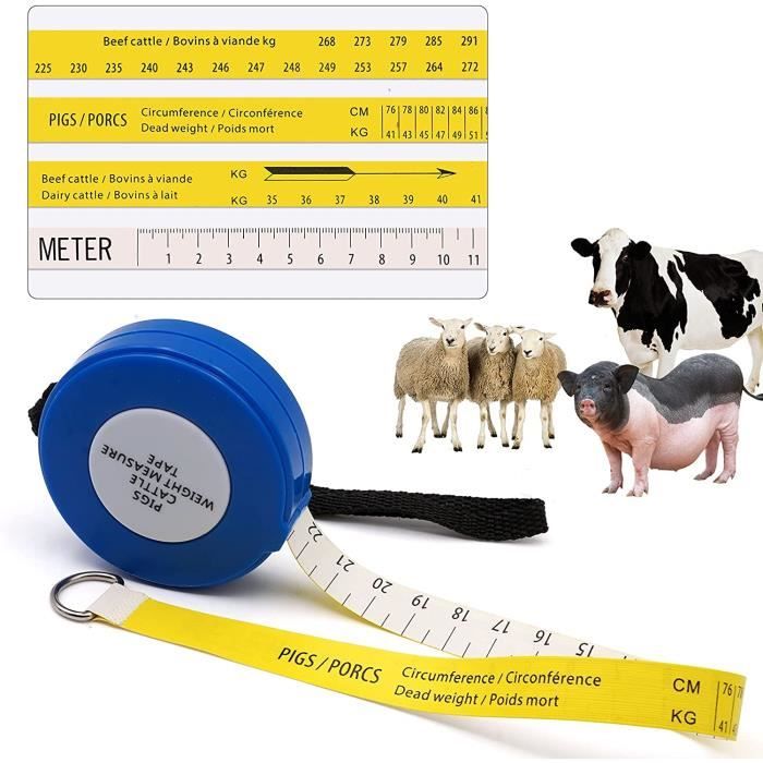 Lot De 3 Rubans à Mesurer Pour Animaux De Bétail, équipement De Mesure