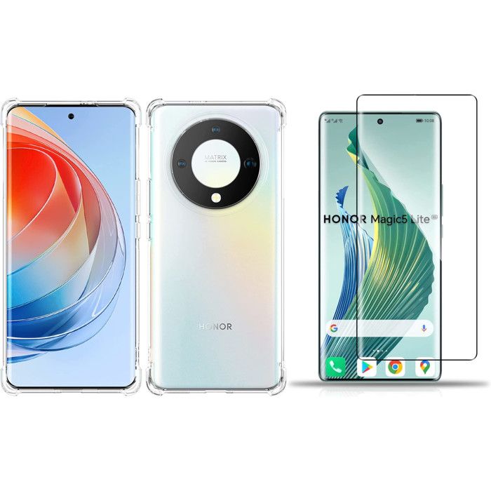 Coque Silicone Transparente Angles Renforces + Verre Trempe Pour Samsung A53 5g Little Boutik
