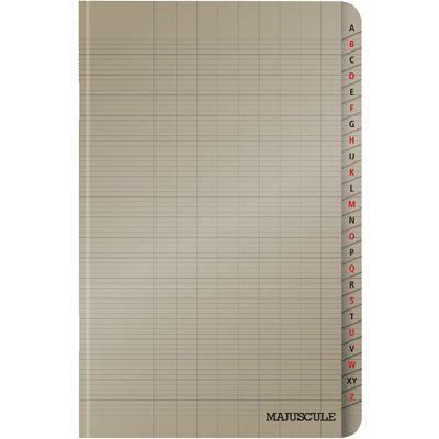 MAJUSCULE R&eacute;pertoire piqu&eacute; 96 pages, 11 x 17 cm, Seyes 90 g, couverture en polypropyl&egrave;ne, color