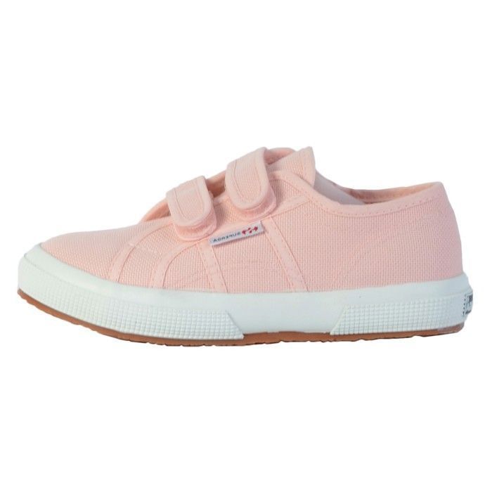 Superga Basket Enfant - Superga - Cotjstrap Classic - Rose - Fermeture à scratch - Semelle caoutchouc