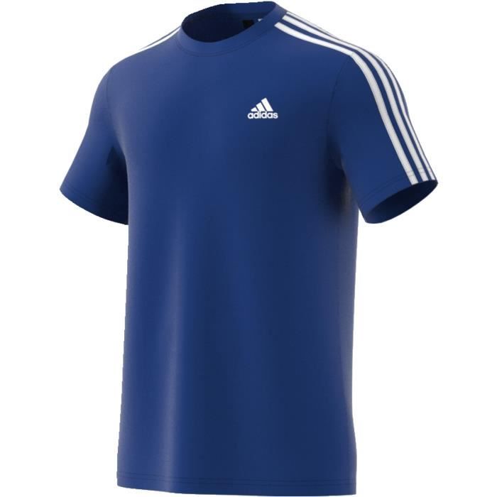 adidas essentials 3 stripe t shirt