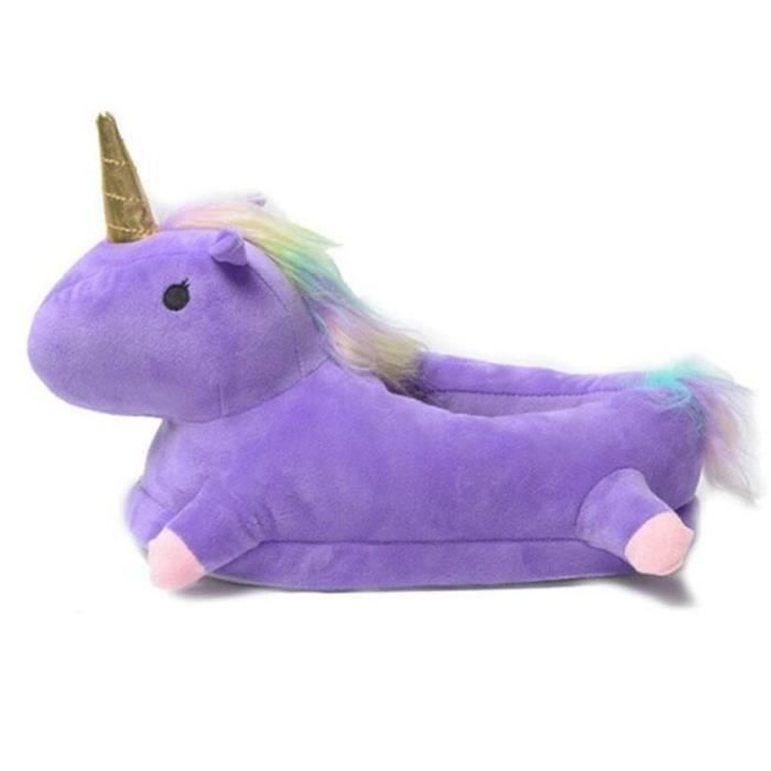 chausson cuir souple licorne