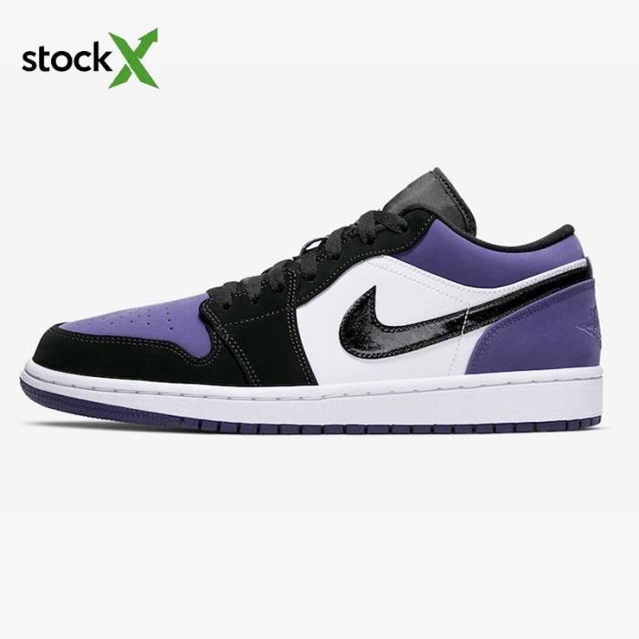 Nike Air Jordan 1 Low �??Court Purple�??553558-125 Baskets Hommes Femmes Violet - Cdiscount Chaussures