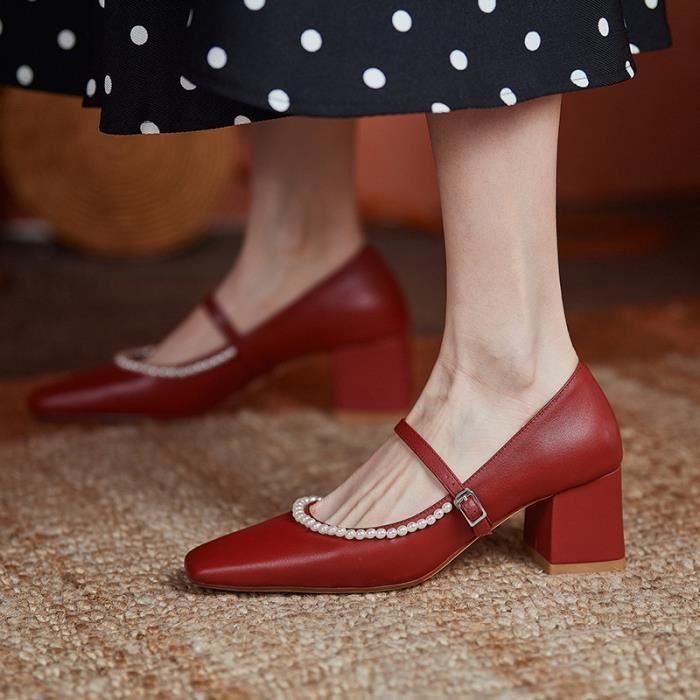 Escarpins Femme Yuanhui D coration de perles Talons hauts