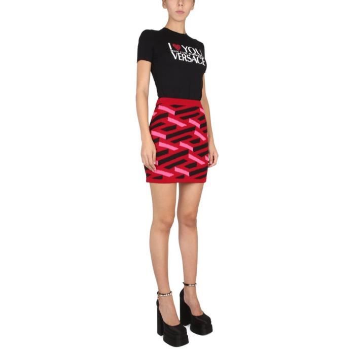 VERSACE FEMME 10073511A052105R360 MULTICOLORE AUTRES MATERIAUX JUPE Noir Cdiscount Pret a Porter