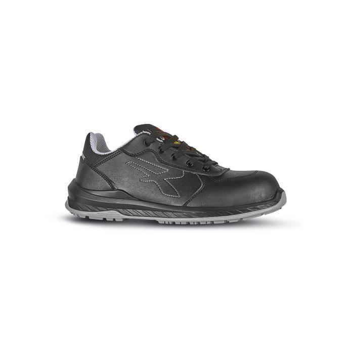 JALLATTE Chaussures De Sécurité Basses JALGABBRO ESD S2 SRC – Noires, Antifatigue MAXI-Soft Duo, Microfibre Recyclée, Confort Longue Station Debout