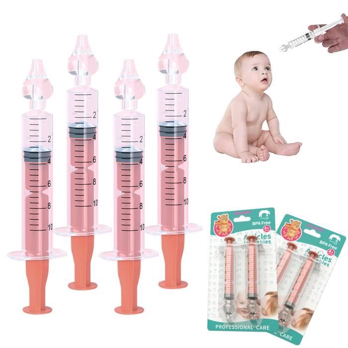 Pack De 10 Seringues Nasales Bébé – Embout Silicone Souple, Réutilisables, Pour Déboucher Le Nez En Douceur !