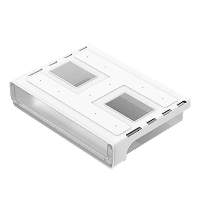 2 Boîtes De Rangement Sous Bureau - Adhésives, Grand Tiroir Et Petit Tiroir, Gain De Place Maxi