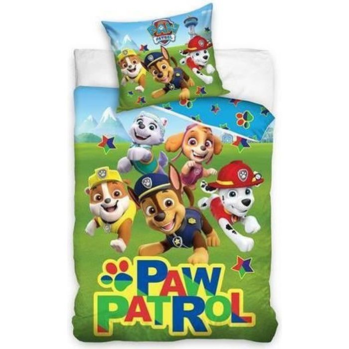 Parure De Lit Enfant Pat' Patrouille 100% Coton - Housse 135x200 Cm + Taie 80x80 Cm, Motifs Everest Chase Stella - 6