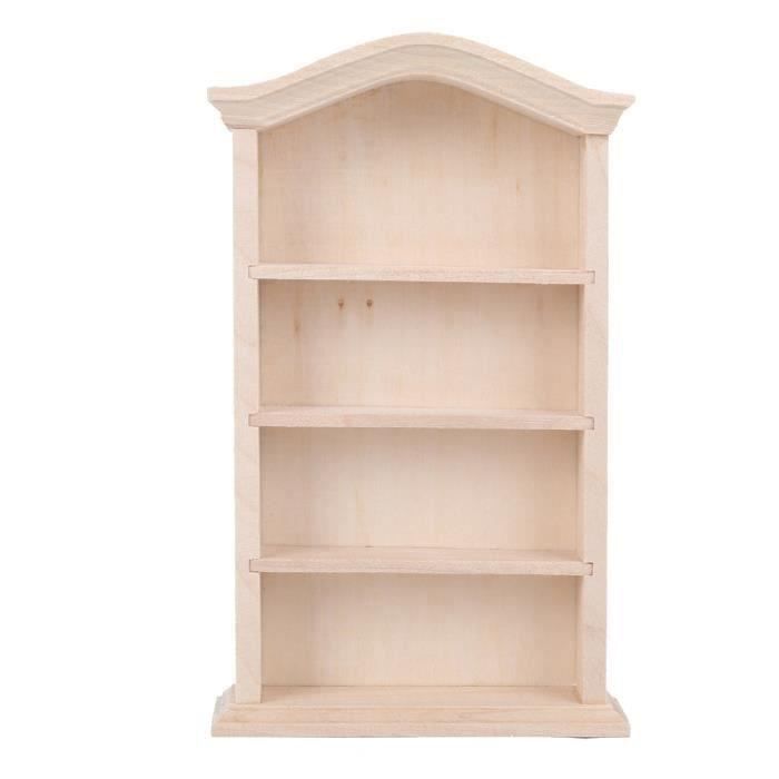 Odoria – Bibliothèque Miniature 1/12 – Bois – 9,3x2,8x15,5 Cm – Pour Maison De Poupée