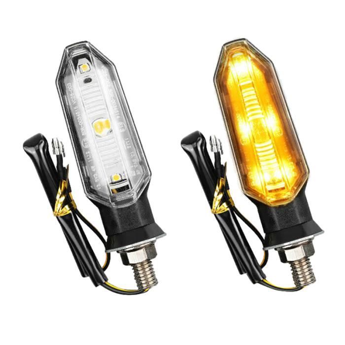 FEZZ 4 Clignotants LED Moto Séquentiels Ambre - Indicateurs Universels 12V
